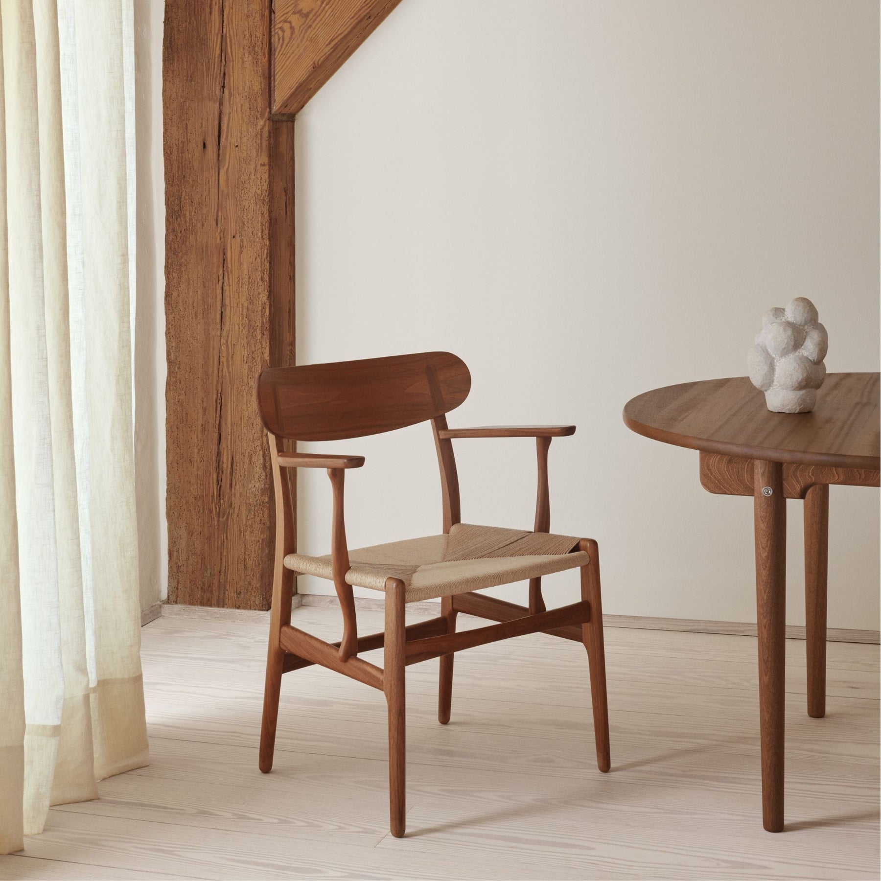 Carl Hansen CH338 Dining Table Mahogany with CH26 Dining Chair