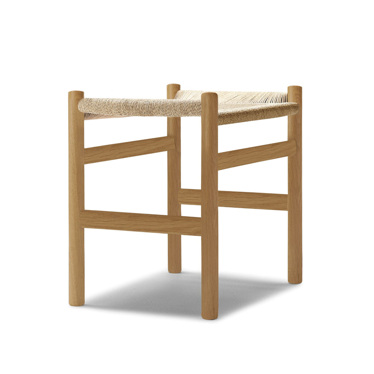 Carl Hansen Wegner CH53 Foot Stool by Hans Wegner Oak Oil Angled