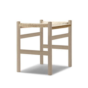 Carl Hansen Wegner CH53 Foot Stool by Hans Wegner Oak White Oil Angled