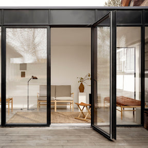 Carl Hansen Ole Wanscher Furniture Collection in Copenhagen Living Room View from Outdoors In
