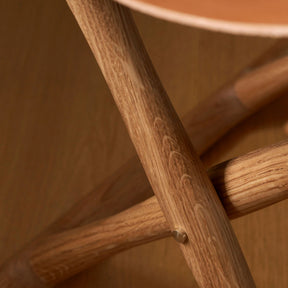 Carl Hansen OW2000 Egyptian Folding Stool Oiled Oak Frame Detail