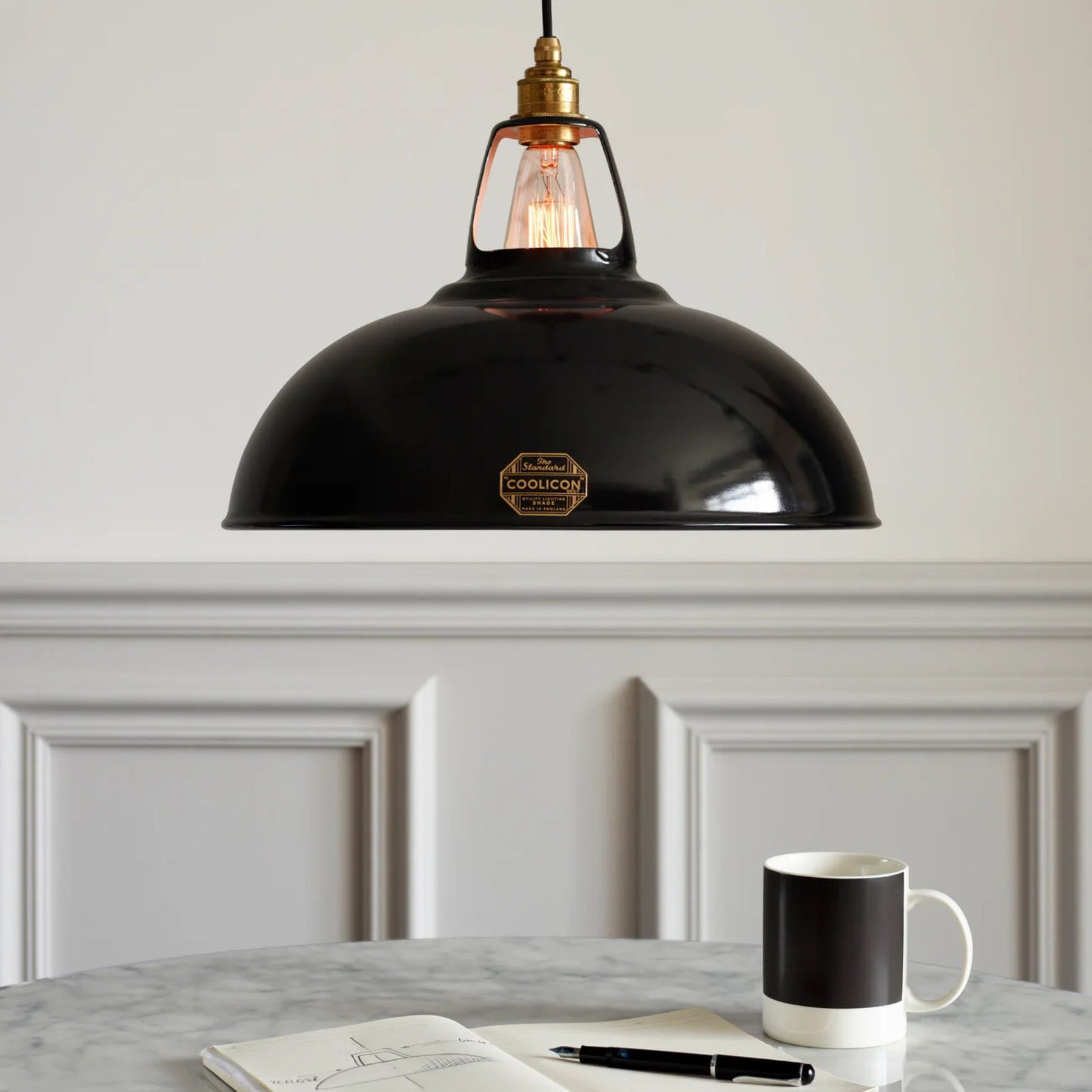 Coolicon Standard Original Large Pendant Jet Black in Kitchen
