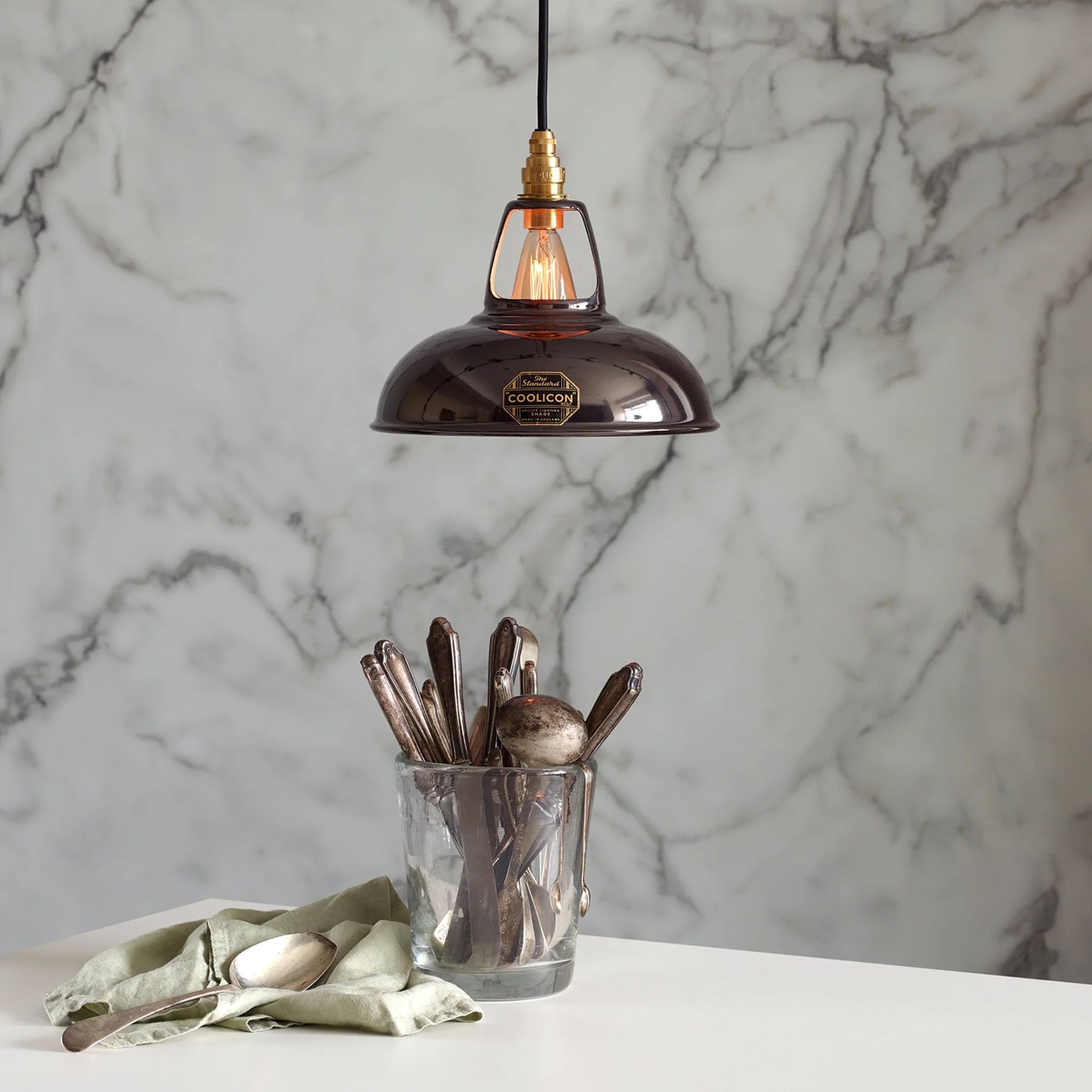 Coolicon Standard Original Pewter Pendant in Kitchen