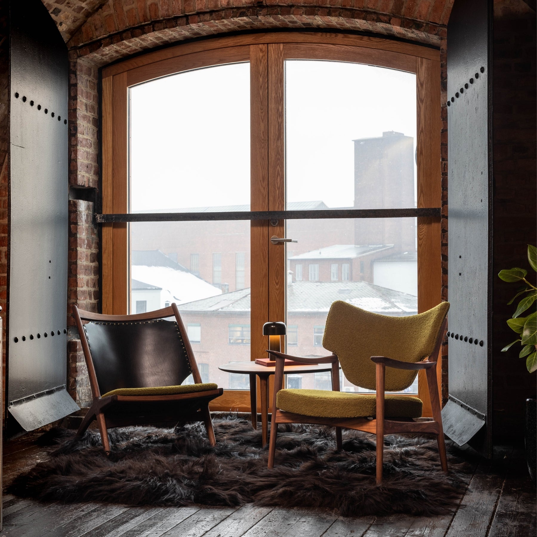 Eikund Veng Lounge Chair and Krysset Chair by Widow in Oslo Apartment