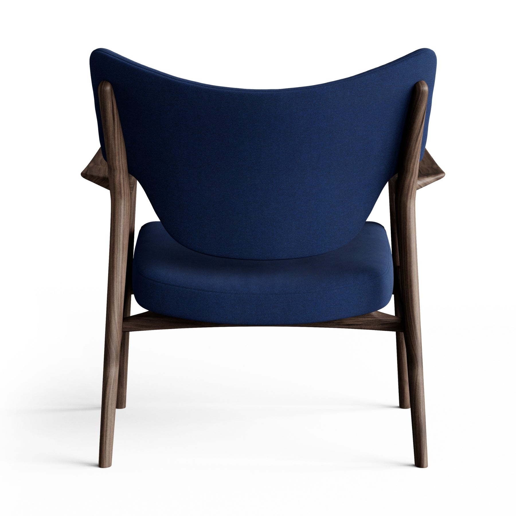 Eikund Veng Lounge Chair Smoked Oak with Dark Blue Fabric Back
