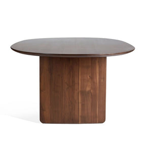 L.ercolani Pennon Dining Table Walnut Side Base Detail
