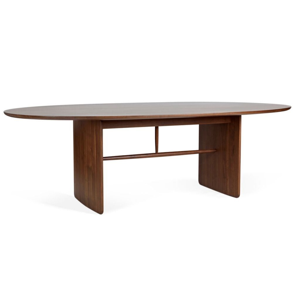 L.ercolani Pennon Dining Table Walnut 96" Angled
