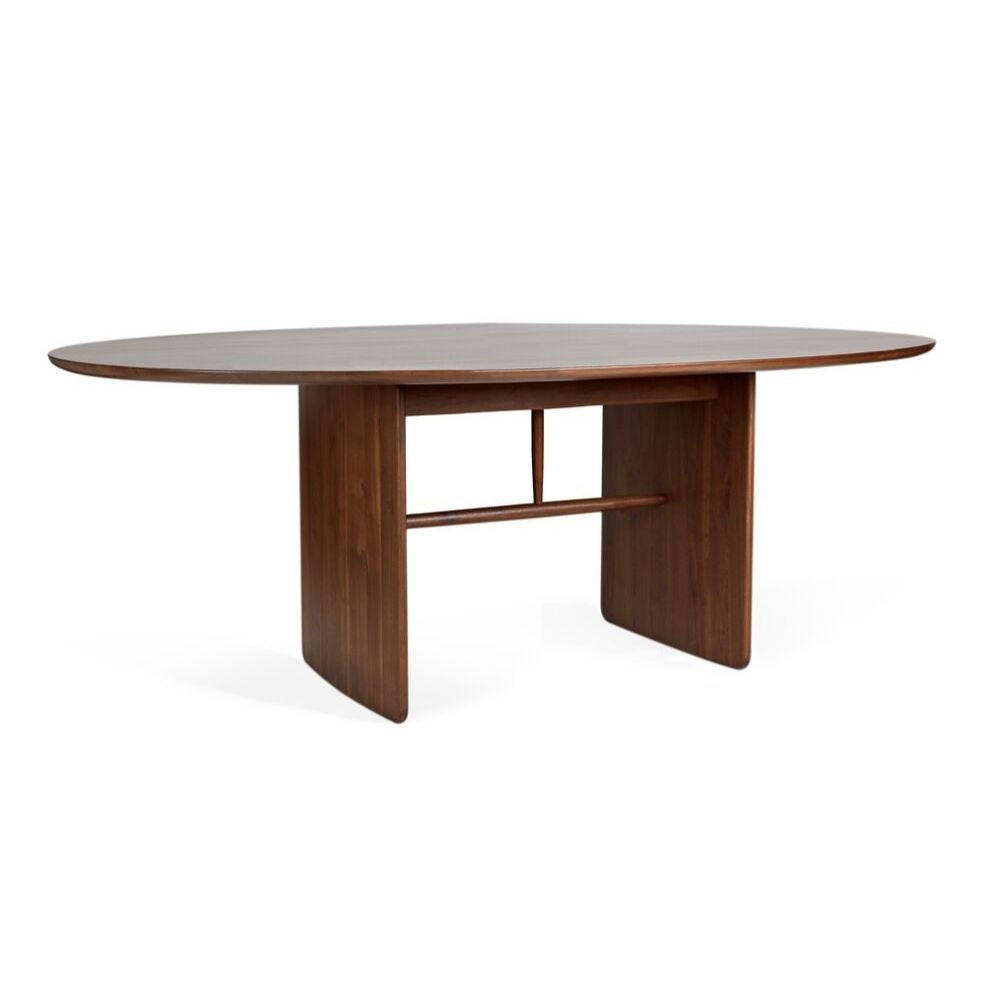 L.ercolani Pennon Dining Table Walnut 78" Angled