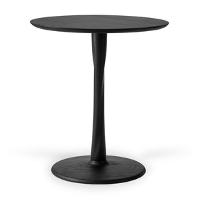 Ethnicraft Black Oak Torsion Dining Table Round 28" 50011