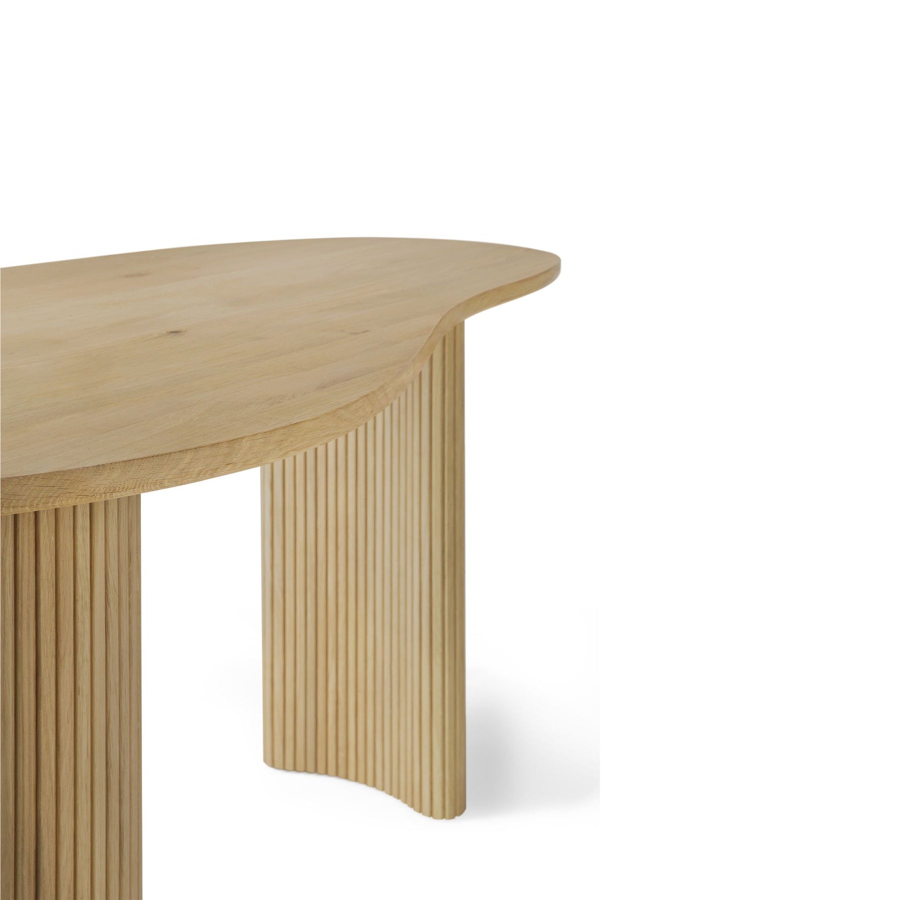 Ethnicraft Boomerang Desk Natural Varnished Oak 50794 Curve Detail