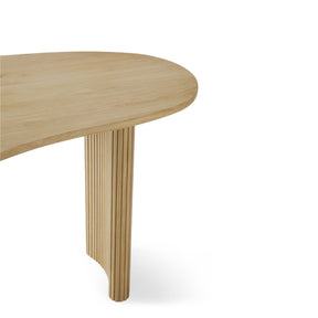 Ethnicraft Boomerang Desk Natural Varnished Oak 50794 Top Detail