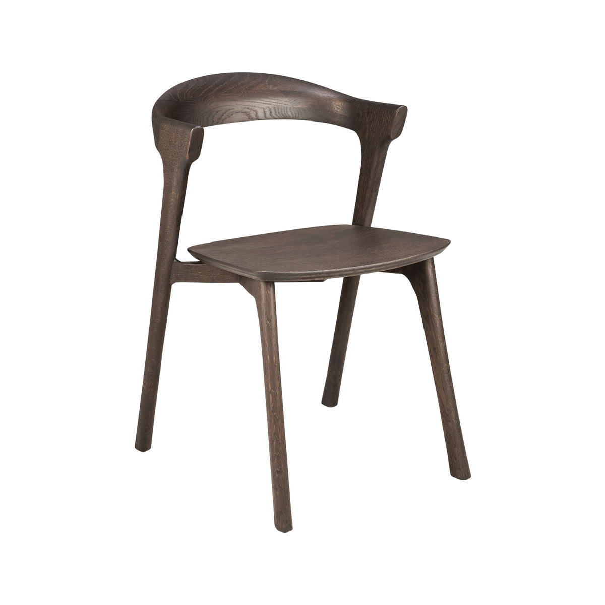 Ethnicraft Dark Brown Oak Dining Chair 51550
