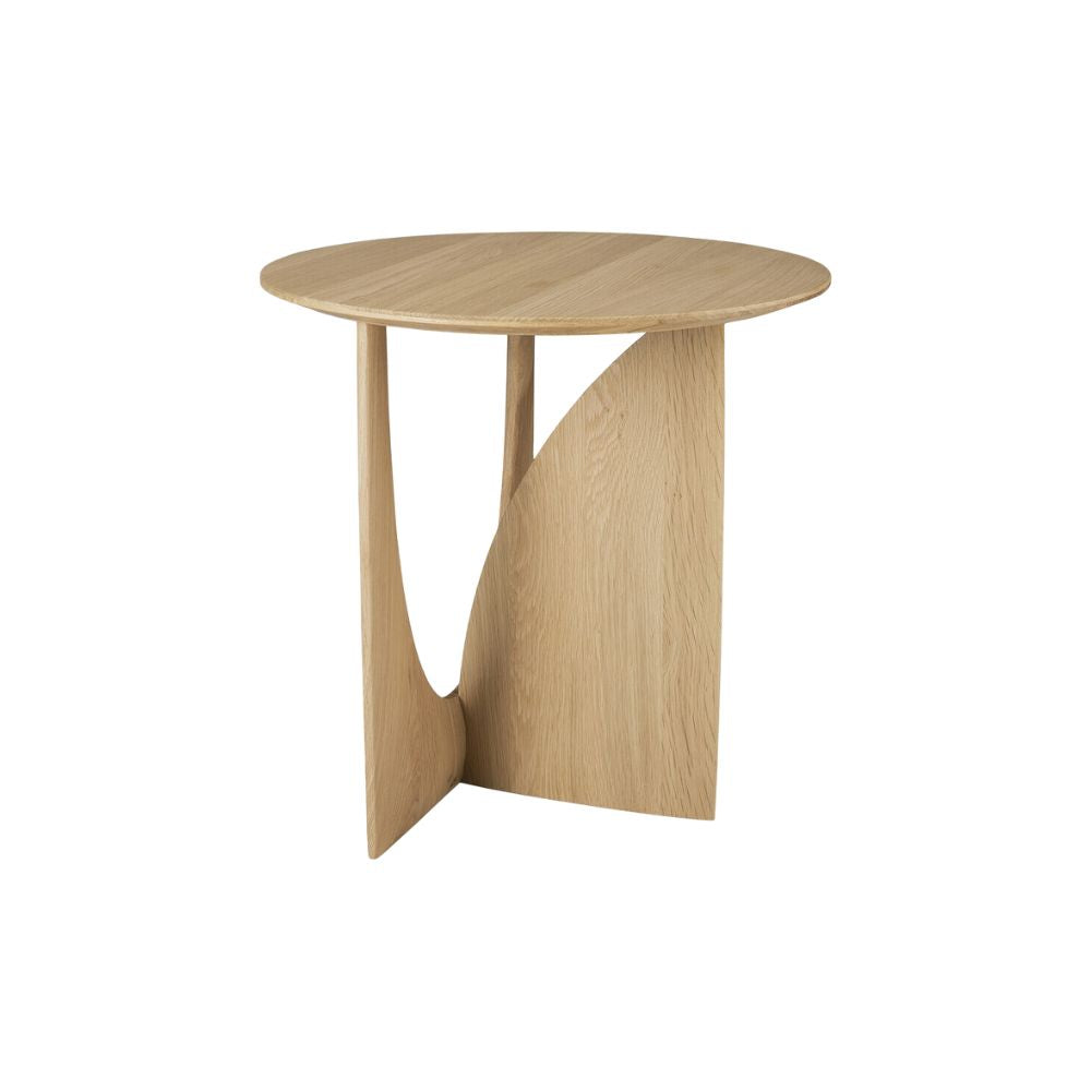 Ethnicraft Oak Geometric Side Table 50537