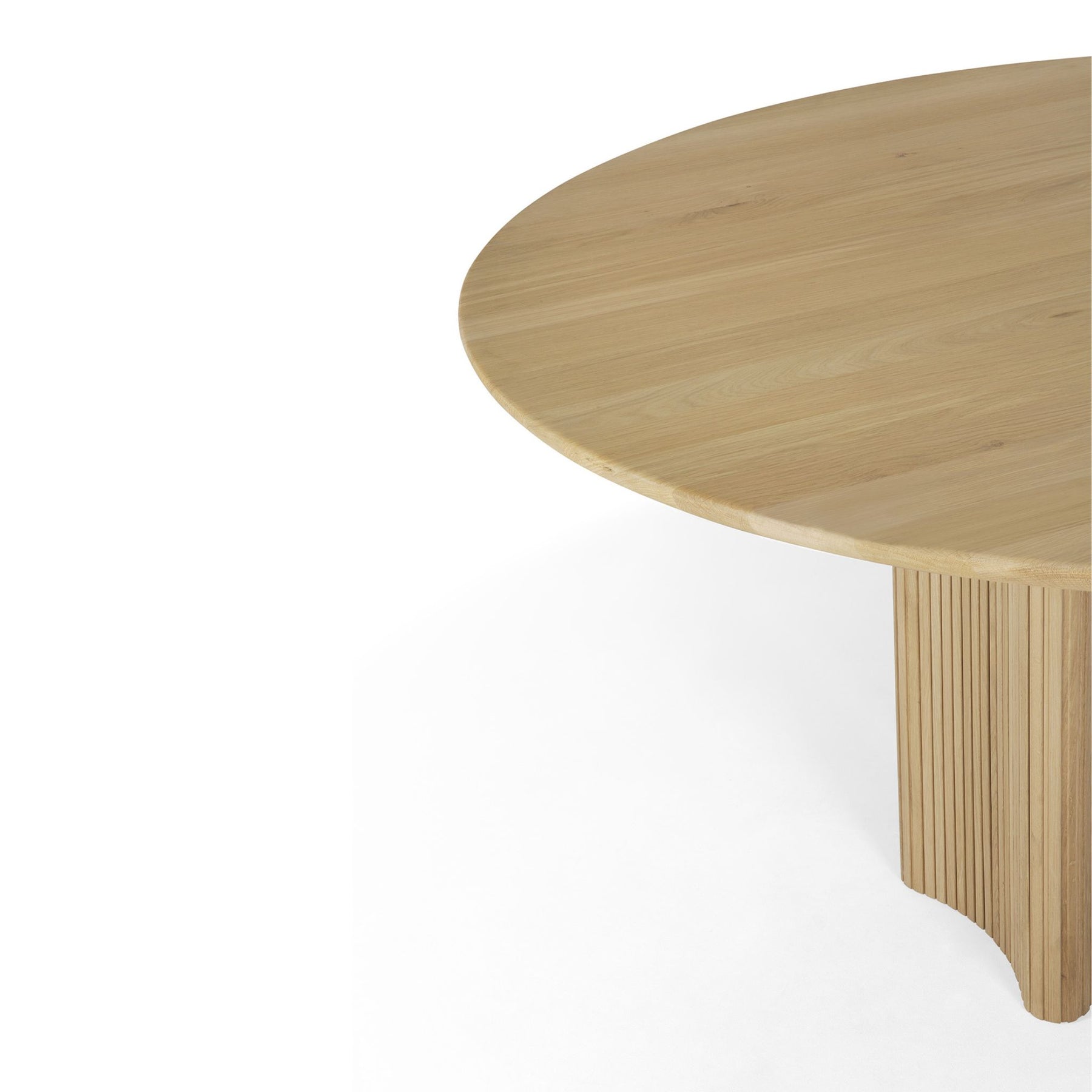 Ethnicraft Oak Roller Max Dining Table 50042 Oak Top Detail