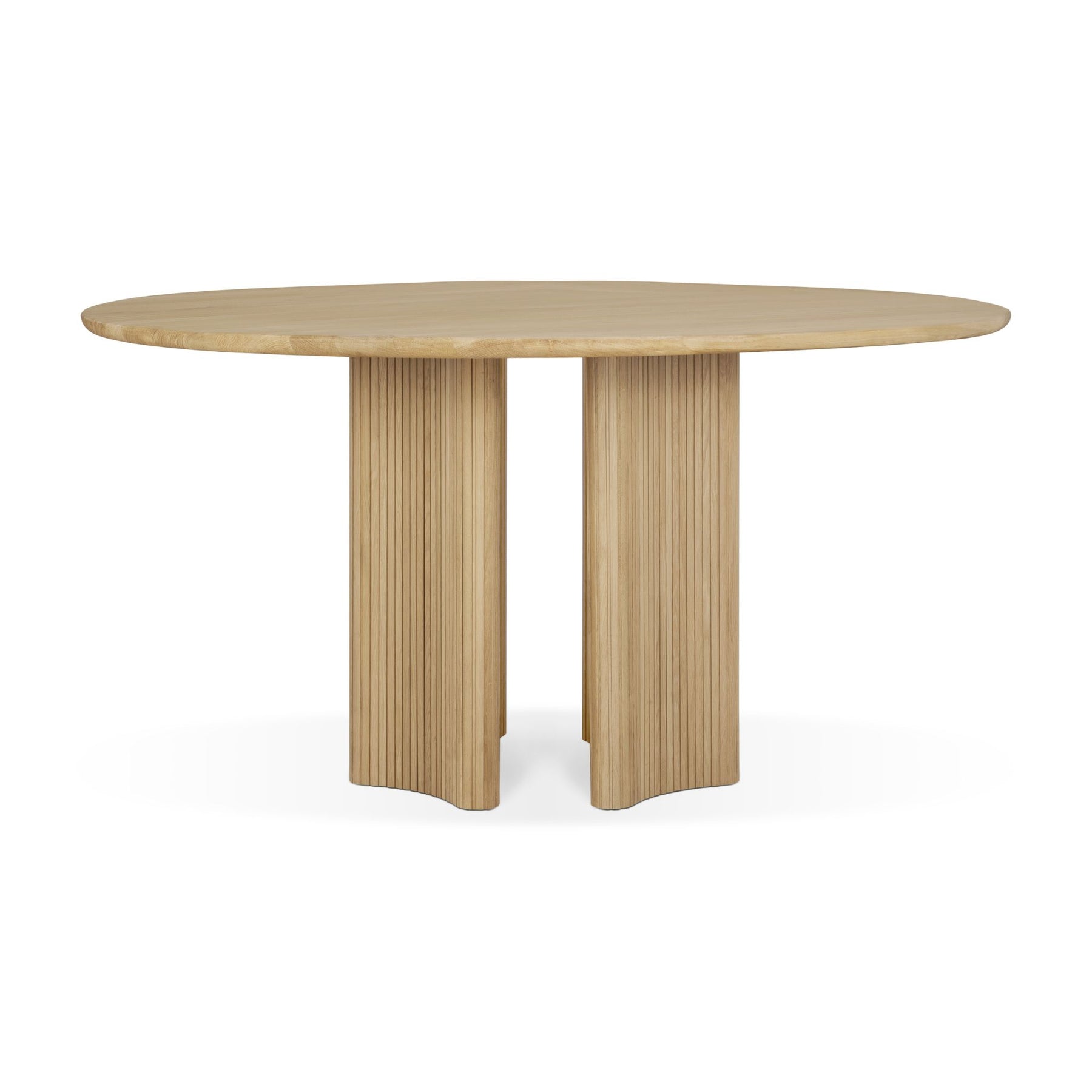 Ethnicraft Oak Roller Max Dining Table 50042 Legs Inward Side