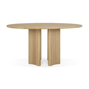 Ethnicraft Oak Roller Max Dining Table 50042 Legs Inward Side
