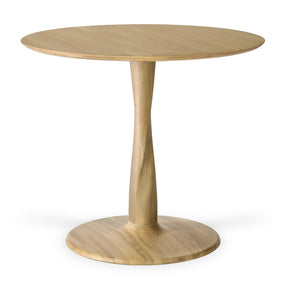 Ethnicraft Oak Torsion Dining Table Round 35" 50018