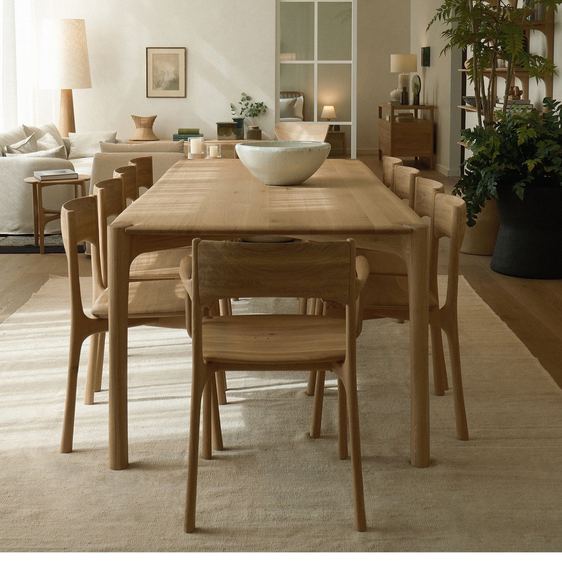 Ethnicraft Pi Dining Table and Chairs in Belgian Dining Room