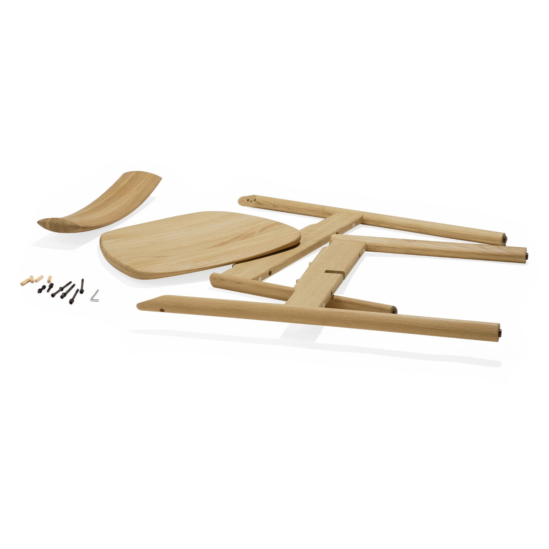 Ethnicraft Risu Dining Chair Oak Flat Pack Components