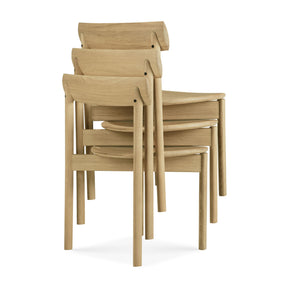 Ethnicraft Risu Dining Chairs Stacked