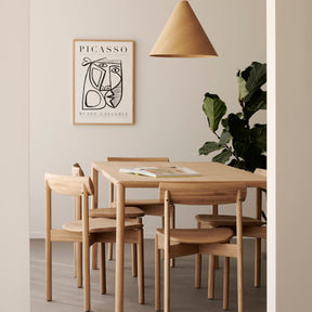 Ethnicraft Risu Dining Chairs in Dining Room with Fiddle Leaf Fig