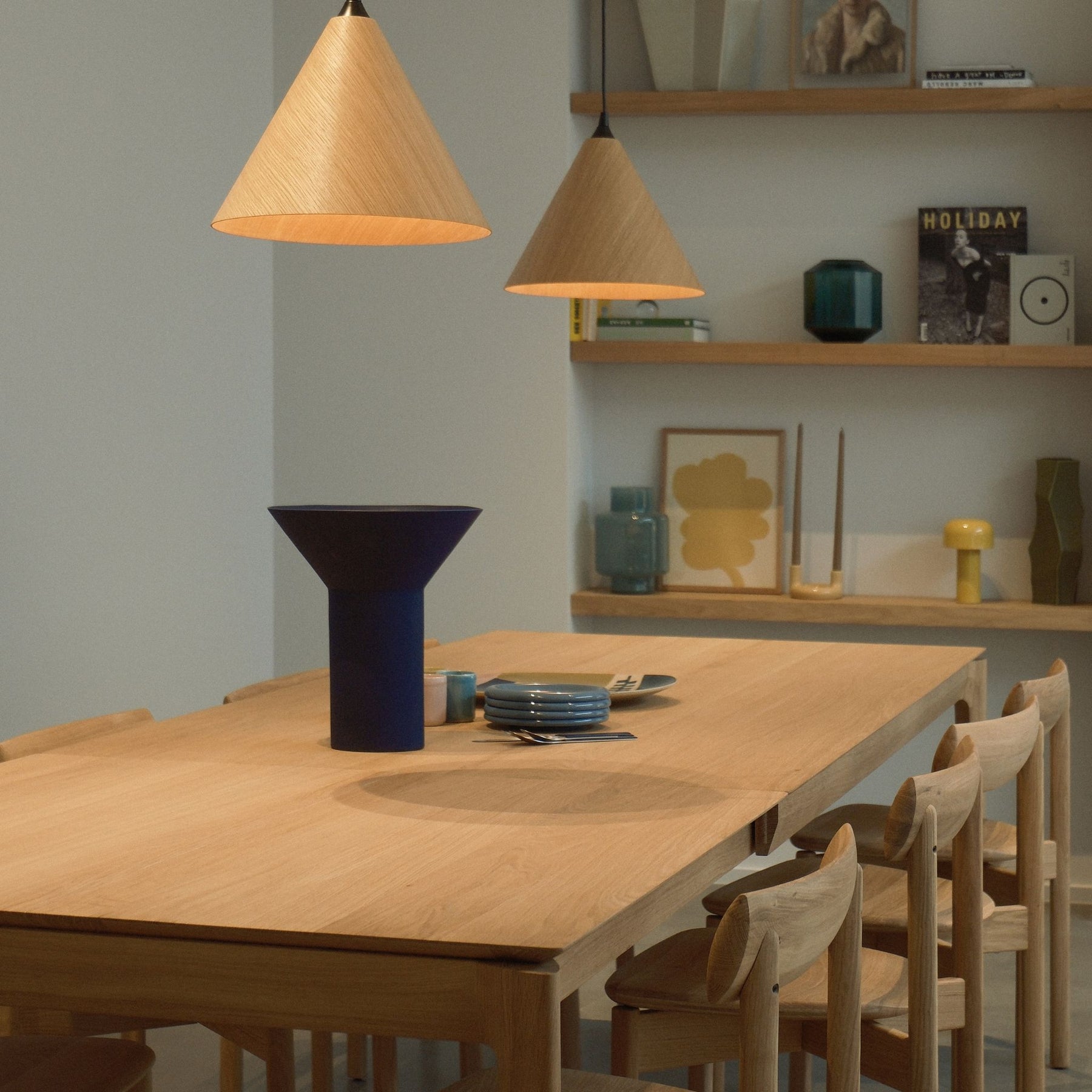 Ethnicraft Risu Dining Chairs with Bok Extendable Dining Table