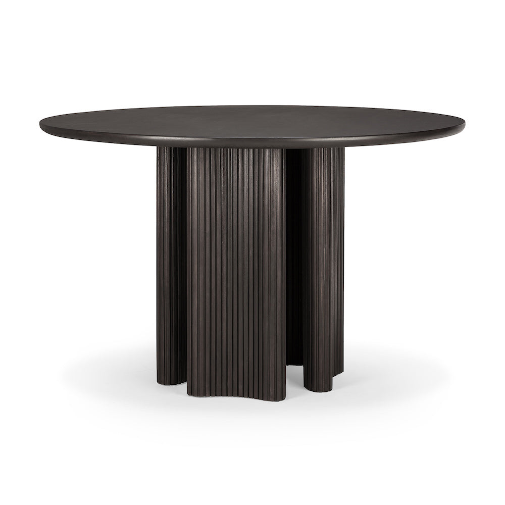 Ethnicraft Roller Max Dining Table Dark Brown Mahogany 35022 Angled