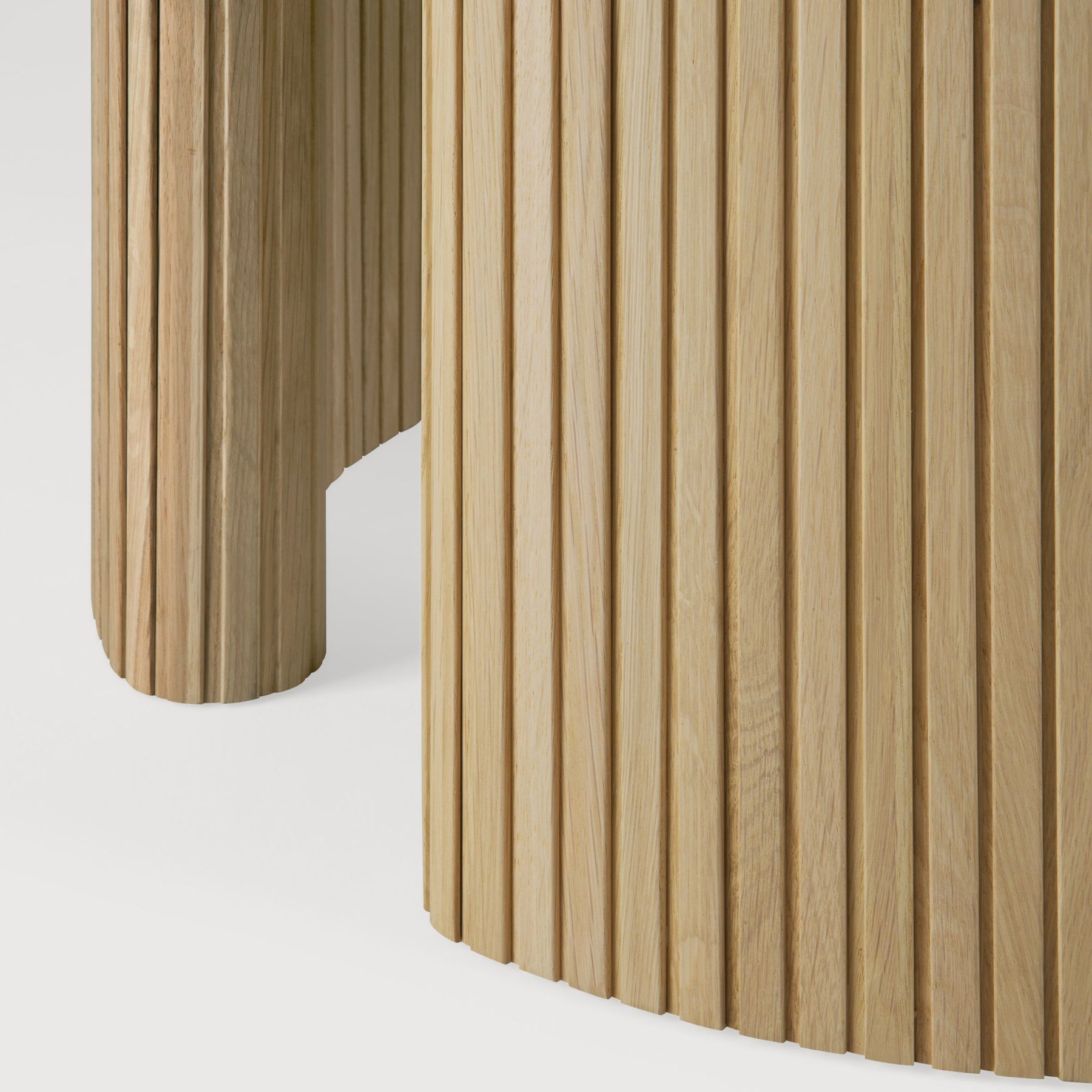 Ethnicraft Oak Roller Max Dining Table 50042 Ridged Base Detail