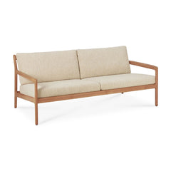 Ethnicraft Teak Jack Outdoor Sofa 2-Seat in Natural Fabric
