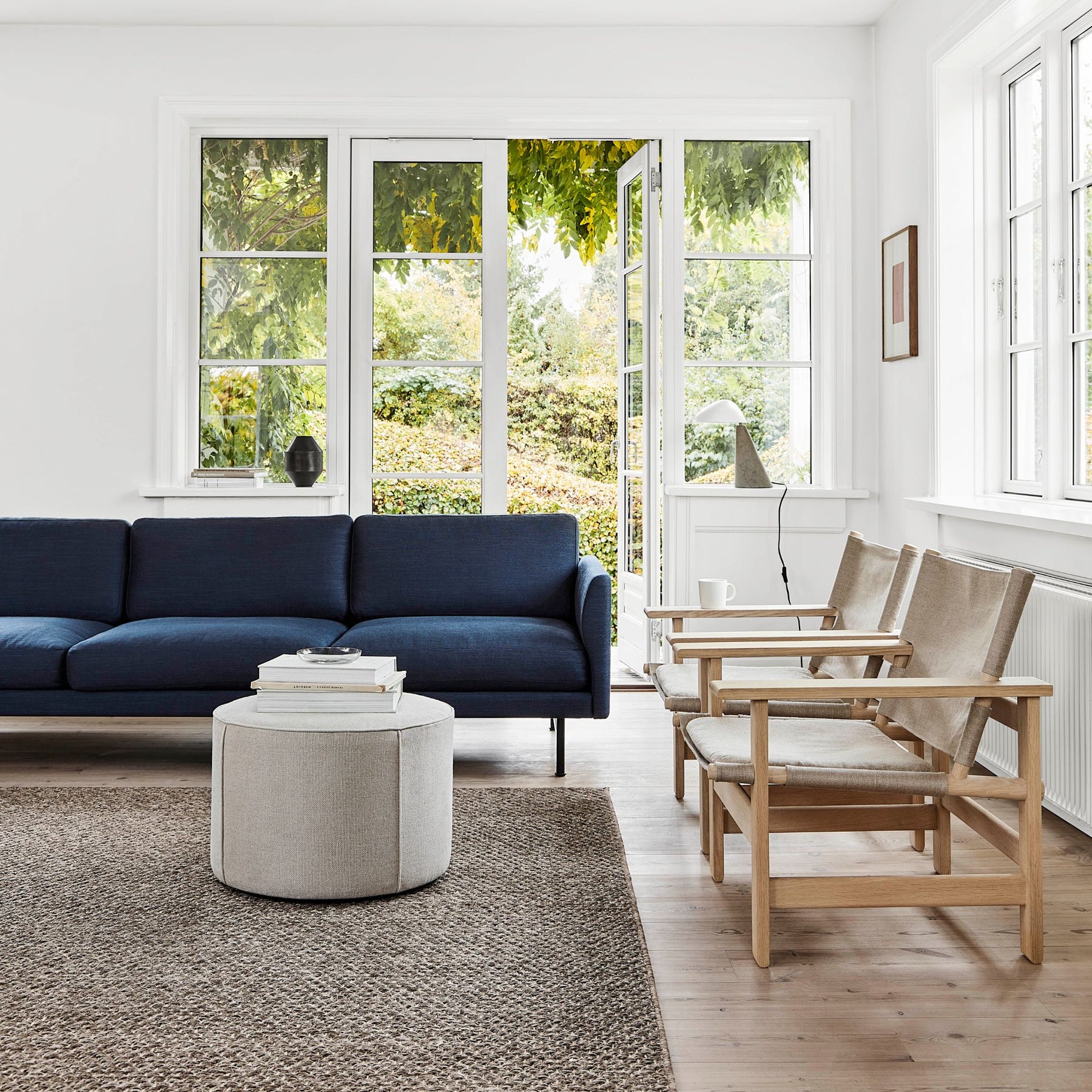 Fredericia Furniture Calmo Sofa and Canvas Chairs at Palette and Parlor