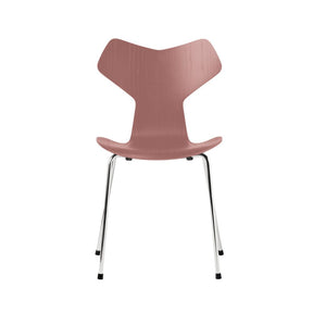 Fritz Hansen Grand Prix Chair Wild Rose Colored Ash with Chrome Legs