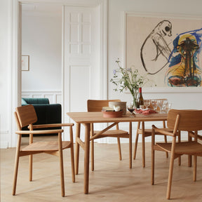 Fritz Hansen Hven Dining Table in Oiled Oak in Copenhagen Dining Room