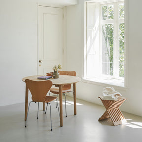 Fritz Hansen Hven Dining Table Round with Series 7 Chairs and Fionia Stool