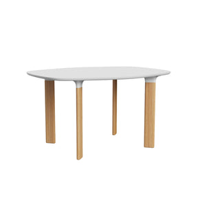 Fritz Hansen JH43 Analog Table White Laminate Top with Oak Legs