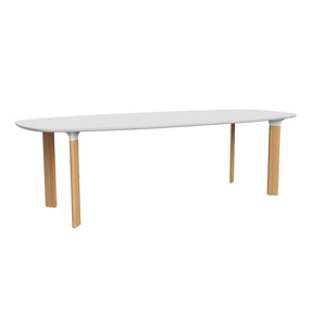 Fritz Hansen JH83 Analog Table White Laminate Top with Oak Legs