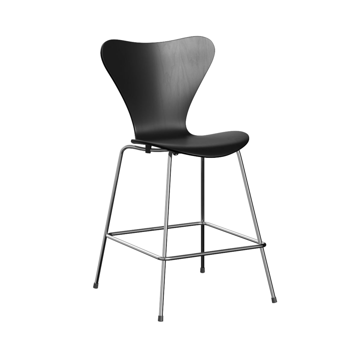 Fritz Hansen Series 7 Counter Stool Black Colored Ash