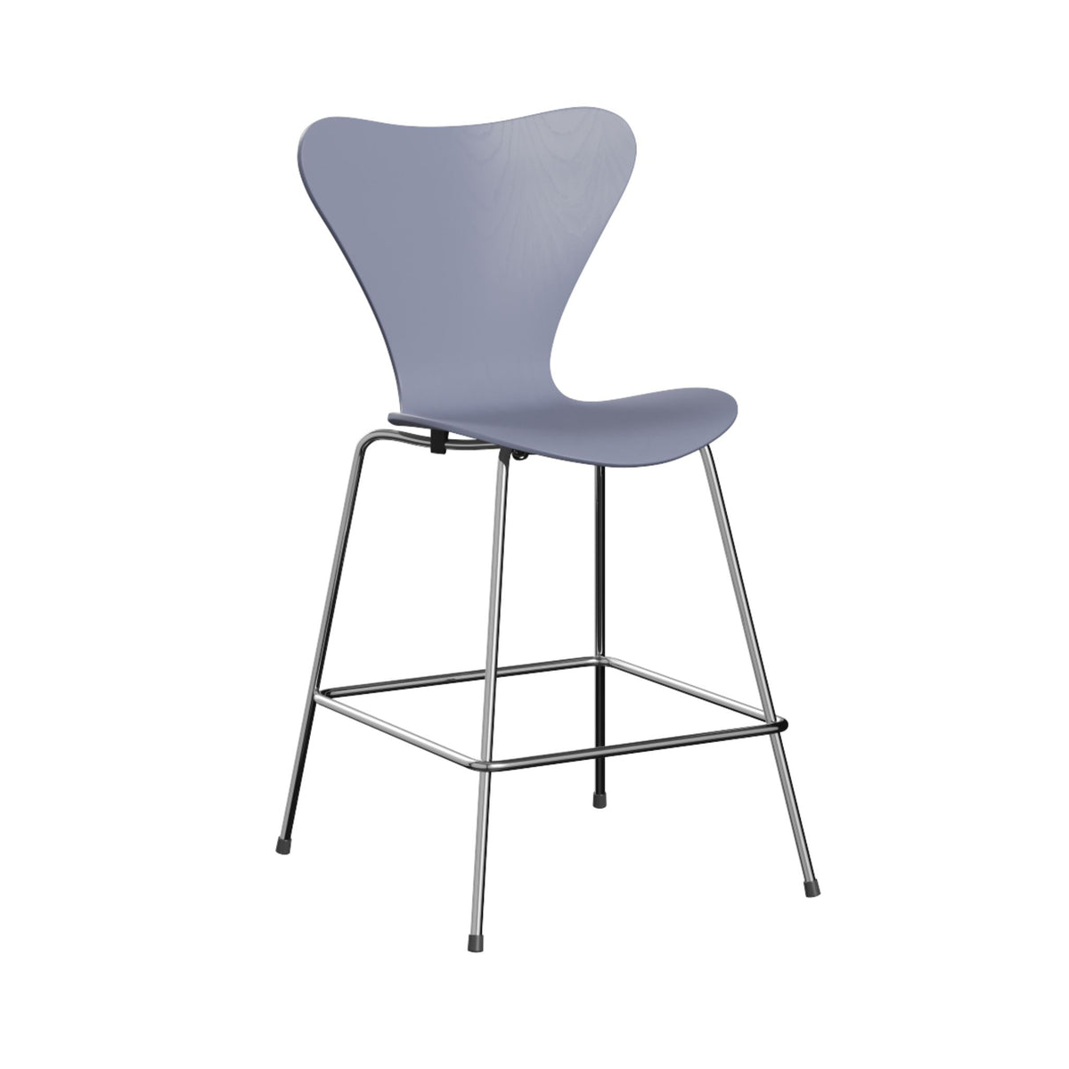 Fritz Hansen Series 7 Counter Stool Lavender Blue 