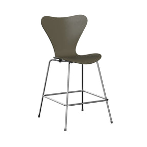 Fritz Hansen Series 7 Counter Stool Olive Green 