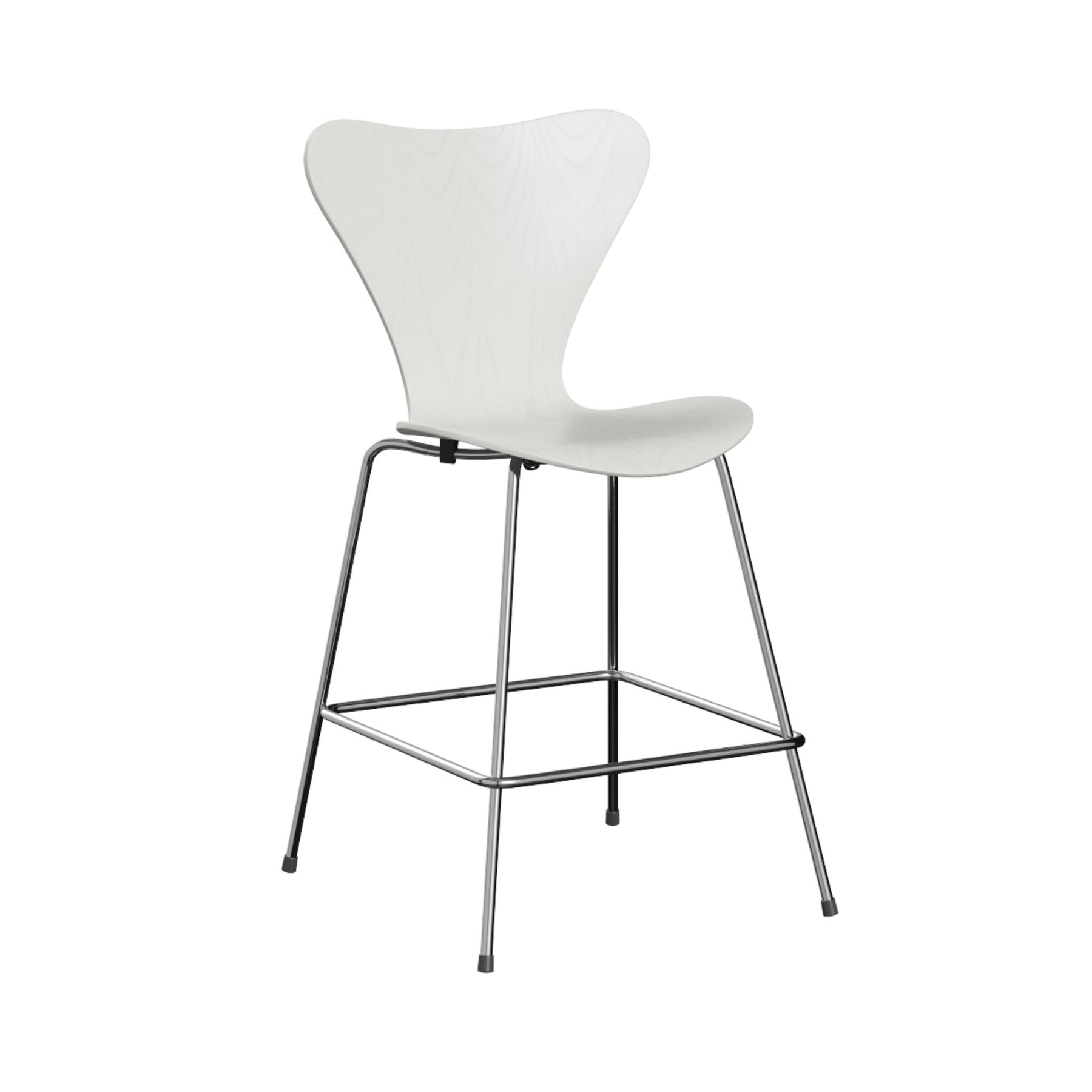 Fritz Hansen Series 7 Counter Stool White Colored Ash 