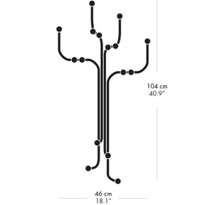 Fritz Hansen Coat Tree Wall Mounted Dimensions