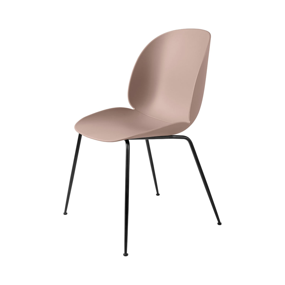 GUBI Beetle Dining Chair Recycled Plastic Sweet Pink Black Base