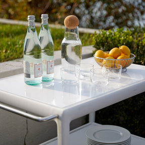 Knoll Richard Schultz 1966 Serving Cart Outdoors with Seltzer and Lemons