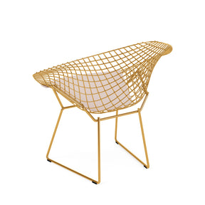 Knoll Bertoia Diamond Chair Gold Crossroad Flamingo Back