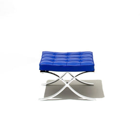 knoll child's barcelona stool blue leather