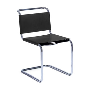 Knoll Spoleto Chair Black Belting Leather