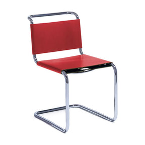 Knoll Spoleto Chair Red Belting Leather