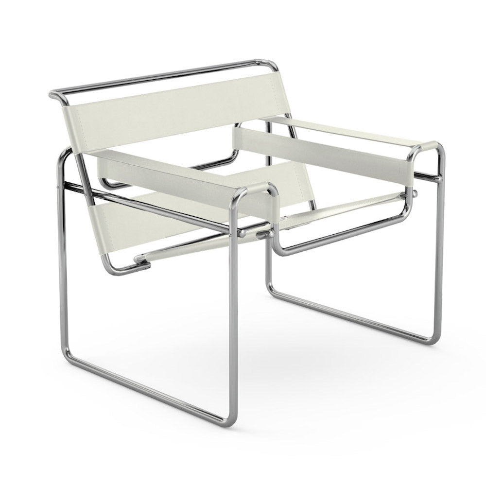 Knoll Wassily Chair White Belting Leather BL1914