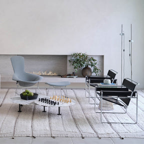 Knoll Breuer Wassily Chairs in Living Room with Bertoia Bird Chair