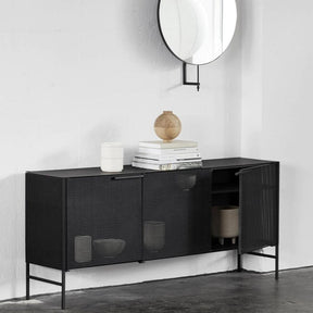 Kristina Dam Studio Grid Sideboard Black with Books