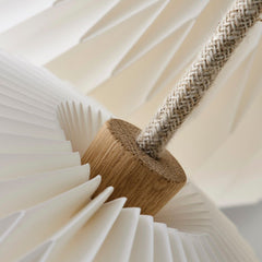 Le Klint Bouquet Chandelier Paper Linen Oak Closeup Detail